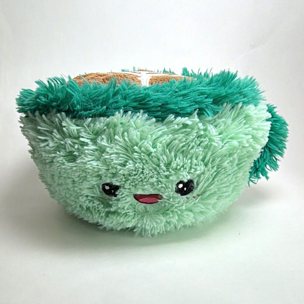 Squishable Coffee Latte Plush Stuffed Toy Green Brown White 8 in